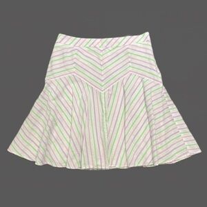💜 Ann Taylor Loft Skirt | Lined | White with Pastels | Size 6 | Great Shape!